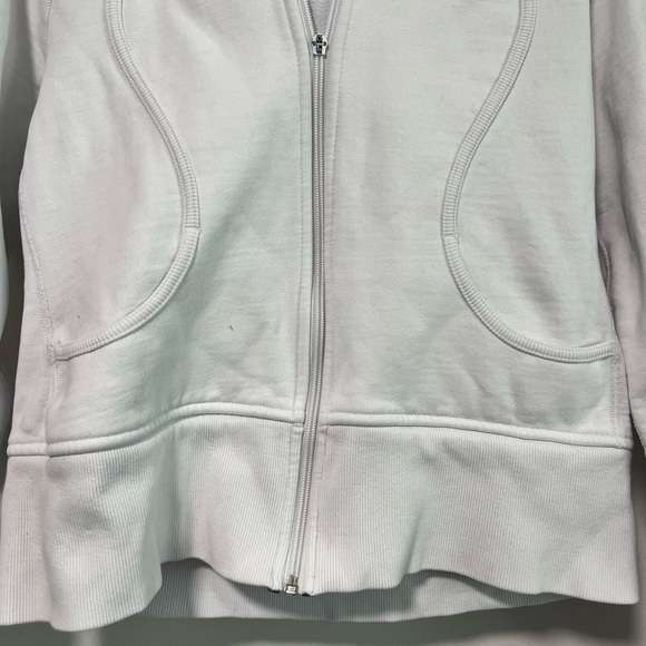 Lululemon White Full Zip Scuba Hoodie - Size 10 - Picture 12 of 15